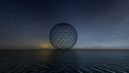 Fototapeta na wymiar 3d render of a structure globe
