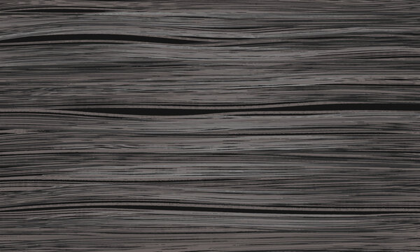 Grey wooden texture with horizontal veins. Vector wood background