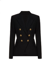 Ghost mannequin. Black women's business blazer without human model. Female office classic jacket,...