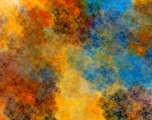 Texture fractal graphic background. Yellow and blue shades