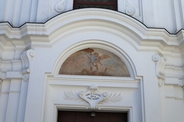 Anacapri - Particolare della facciata della Chiesa di San Michele Arcangelo