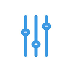 Levels icon in blue style about camera, use for website mobile app presentation