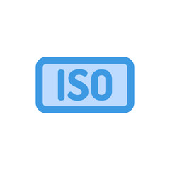 Iso icon in blue style about camera, use for website mobile app presentation