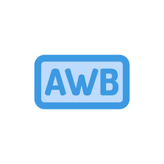 White balance icon in blue style about camera, use for website mobile app presentation