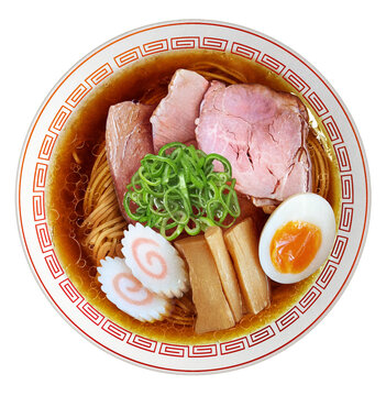 ラーメン イラスト リアル 白バック