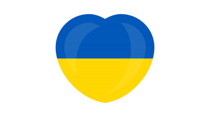 Heart in Ukrainian colors