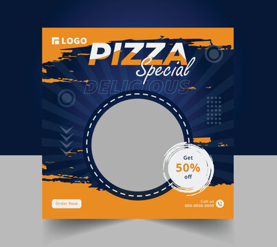 Delicious Pizza Social Media Post Design