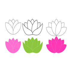 lotus icon ilustration vector