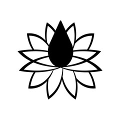 lotus icon ilustration vector