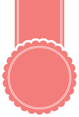 Naklejka premium vector illustration of red colored award ribbon medal banner on white background