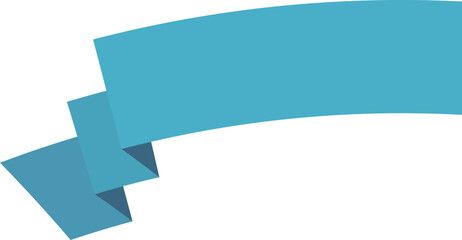 vector design element - blue colored ribbon banner label on white background