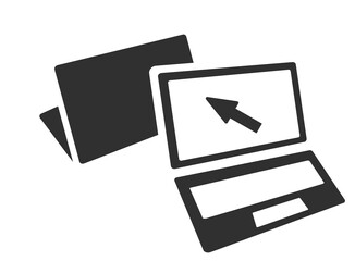 Obraz premium ノートパソコン カーソル