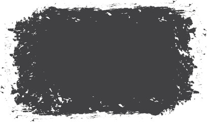 gray colored vector brush painted banner on white background	