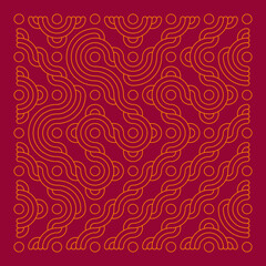 Color truchet tiling connections illustration