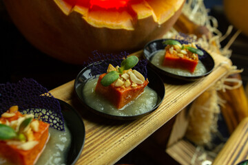 Halloween canape, Halloween food, Halloween pumpkin