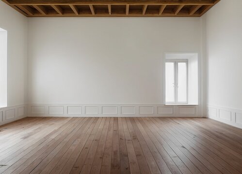 Interior Of An Empty Room 3D Rendering
