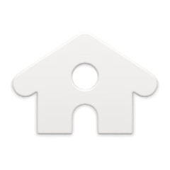 Creative luxury white frozen glossy countryside house 3d template vector illustration