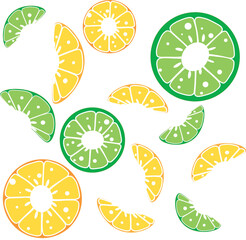 background with citrus fruits