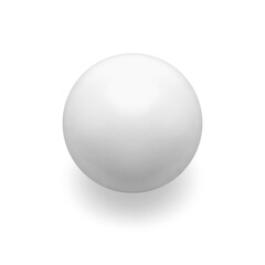 White glossy circle monolithic shape flying balloon sphere blank 3d template vector illustration