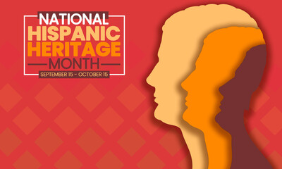 National Hispanic Heritage Month in September and October. Hispanic and Latino American culture celebration illustration