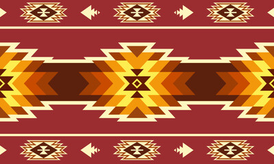 vector native American seamless background geometric patterns ethnic traditional textiles vintage native