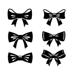 Set of bow tie icon symbol vector illustration template on white background 