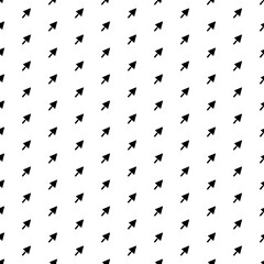 Square seamless background pattern from black trowel symbols. The pattern is evenly filled. Vector illustration on white background