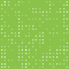 Abstract seamless geometric pattern. Mosaic background of white squares. Evenly spaced  shapes of different color. Vector illustration on light green background