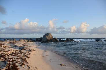 Rounded Rocks Jutting Out of the Ocean