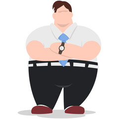 Character working man arm crossed