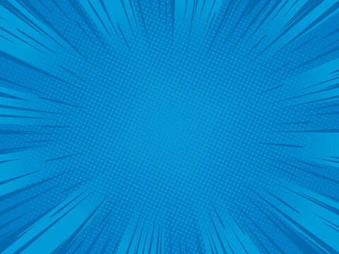 Blue comic explosion background