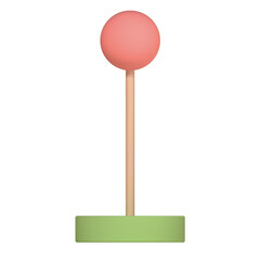 Pinpoint front view illustration in 3D design