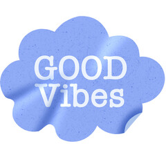 Sticker cloud good vibes