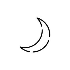 Obraz na płótnie Canvas Moon, Night, Moonlight, Midnight Dotted Line Icon Vector Illustration Logo Template. Suitable For Many Purposes.