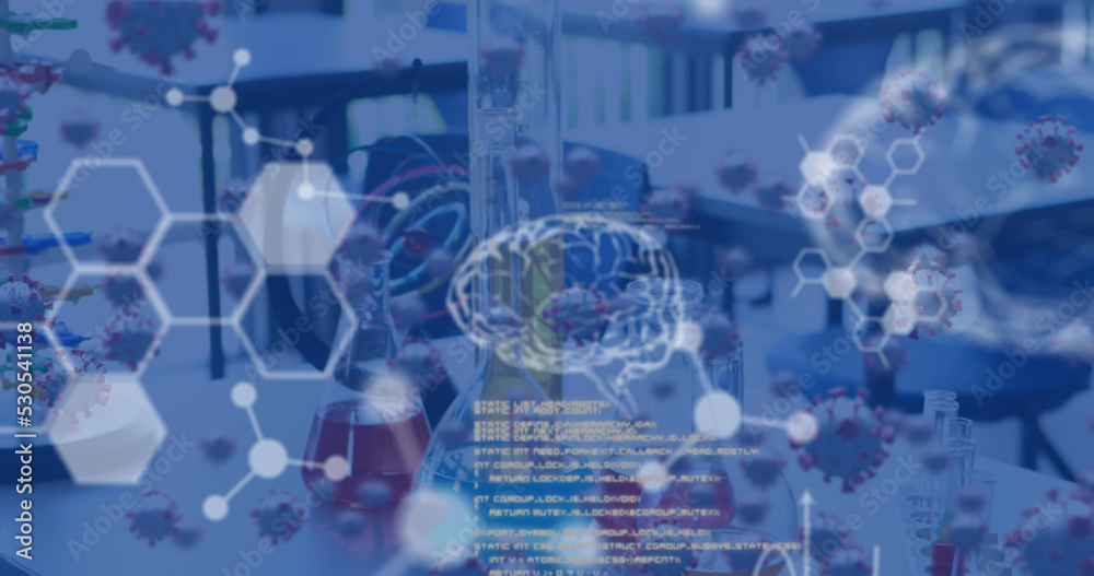 Poster image of data processing over lab