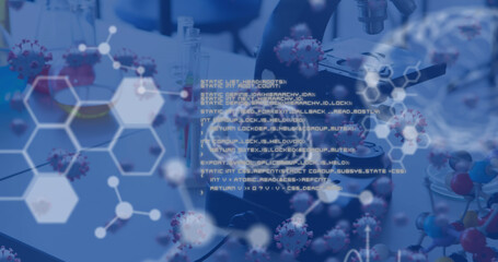 Image of data processing over lab