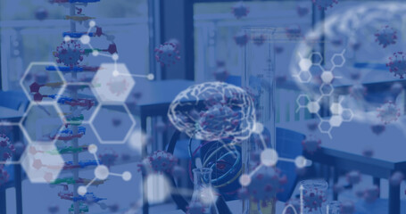 Image of data processing over lab