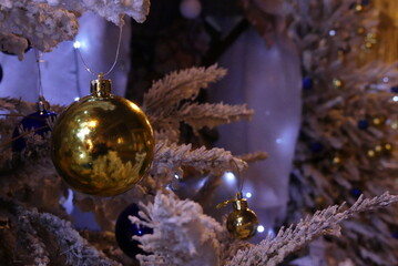 Boules de noel, lumineux, scintillant 