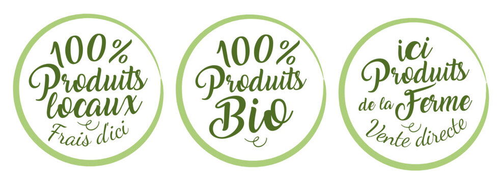 Badge qualité : produits bio, produits locaux, produits de la ferme !