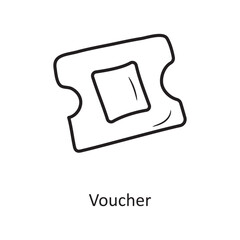 Voucher outline Icon Design illustration. Media Control Symbol on White background EPS 10 File