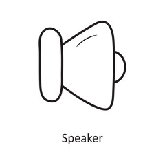 Speaker outline Icon Design illustration. Media Control Symbol on White background EPS 10 File