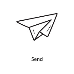 Send outline Icon Design illustration. Media Control Symbol on White background EPS 10 File