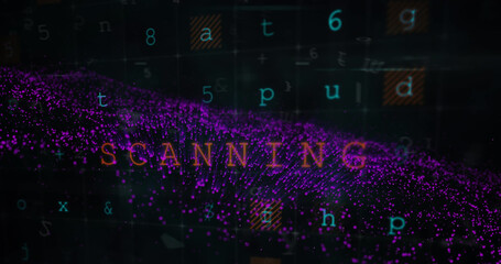 Image of light spots over padlock icon and cyberattack warning on black background