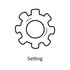 Setting outline Icon Design illustration. Media Control Symbol on White background EPS 10 File
