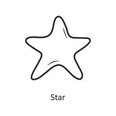 Star outline Icon Design illustration. Media Control Symbol on White background EPS 10 File