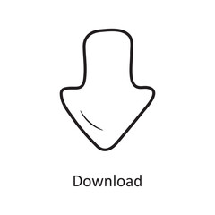 Download outline Icon Design illustration. Media Control Symbol on White background EPS 10 File