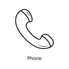 Phone outline Icon Design illustration. Media Control Symbol on White background EPS 10 File