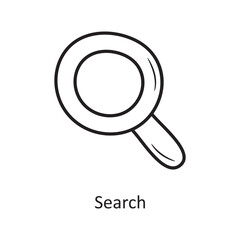 Search outline Icon Design illustration. Media Control Symbol on White background EPS 10 File