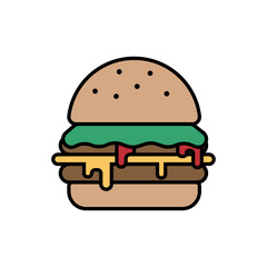 Burger Fast Food Logo Template 
