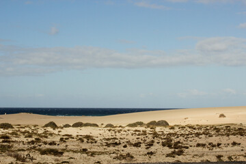 The shore of the Atlantic Ocean, Canary islands. Fuerteventura island, Spain